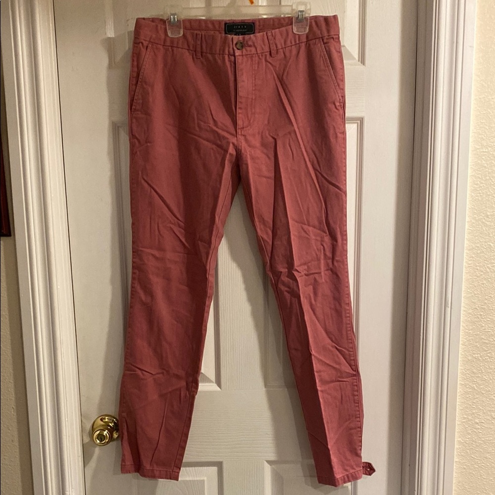 21 Forever Men's Mauve Taupe Pink Pants Button Cuffs 33